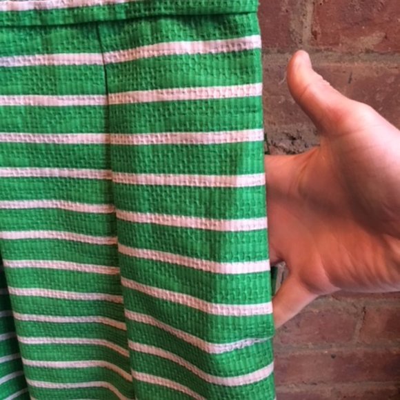 Striped Pleated Dress with Pockets - Picture 5 of 6